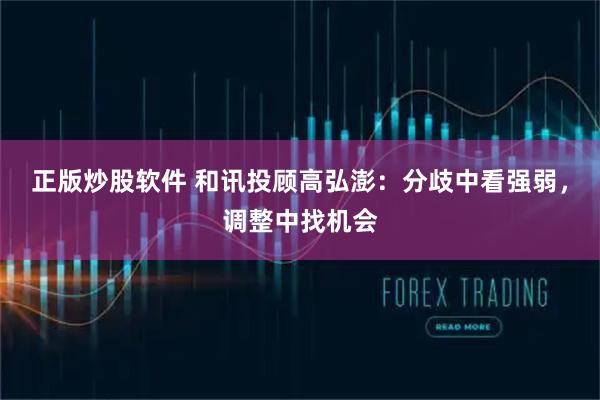 正版炒股软件 和讯投顾高弘澎：分歧中看强弱，调整中找机会